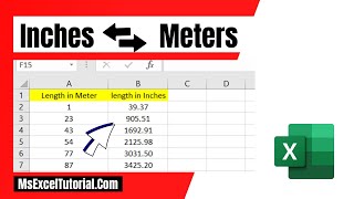 How to Convert Inches to Meters and Meters to Inches in Excel screenshot 4