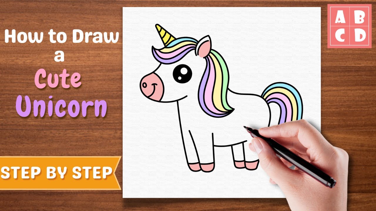 How to Draw a Kawaii Unicorn Easy Step by Step | AnyBodyCanDraw with ...