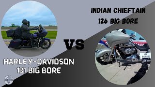 @Indian_Motorcycle Chieftain w/126 VS @harleydavidson w/131