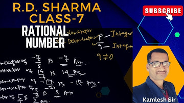R.D. SHARMA CLASS-7 RATIONAL NUMBER