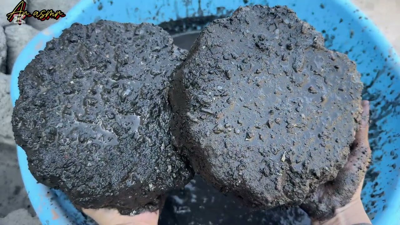 🌼dipping series #2 || Black gritty texture water 💦crumbling