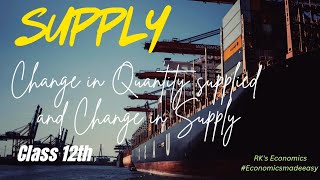 Economics | Supply | Part 4 | Change in Quantity supplied and Change in Supply.
