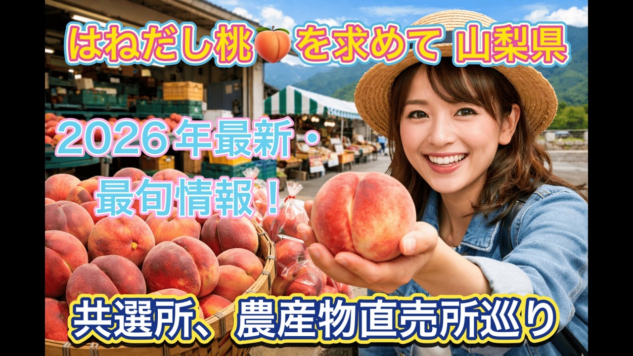 はねだし桃を求めて山梨県 最新・最旬情報 JA共選所や農産物直売所を巡りました 穴場の無人販売を見つけた 2026年6月17日
