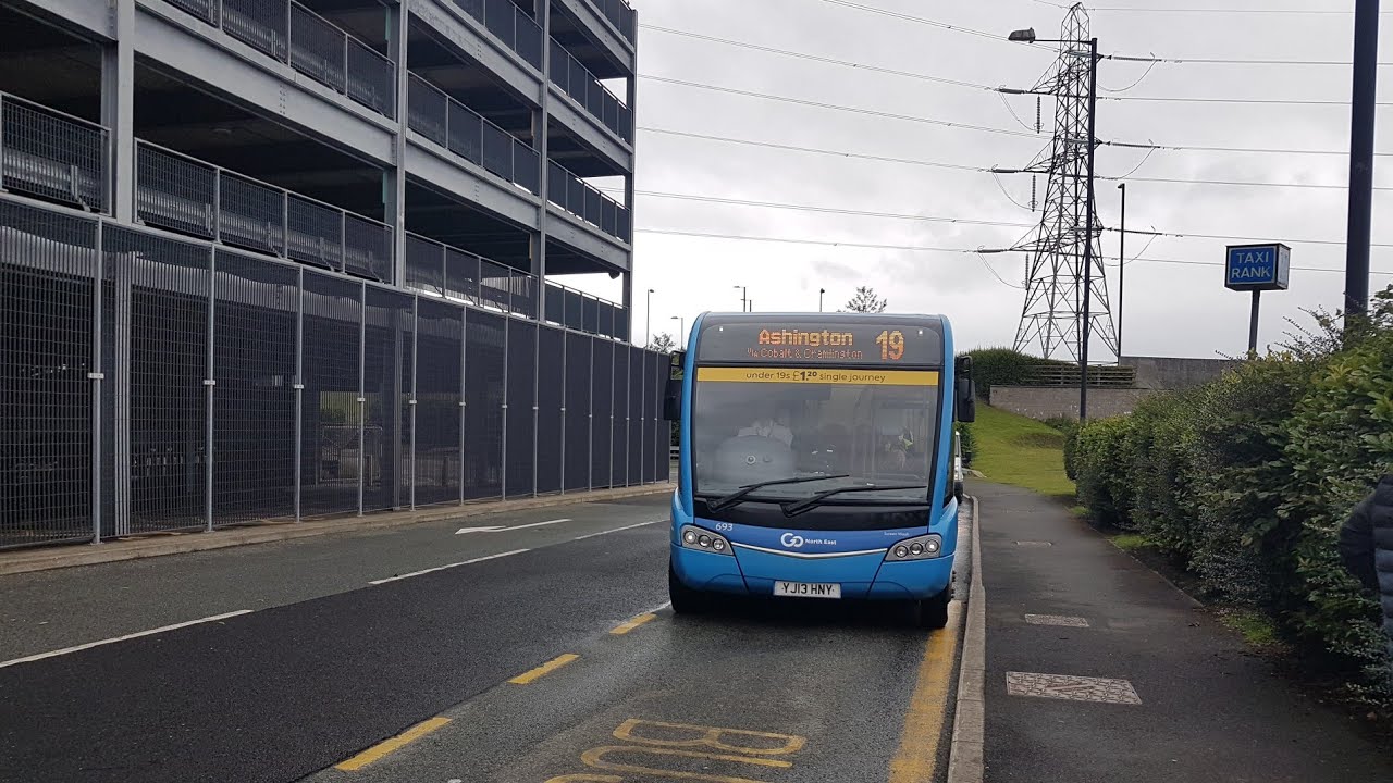 Route 19: Go North East YJ13 HNY/0693-Optare Solo SR M890/Optare
