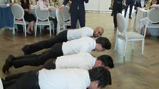 A Push-Up Game at A Chinese Wedding Reception at Arlington Estate in Toronto