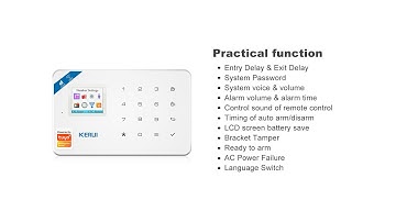 [host] KR-W181 Home Security Alarm System, Practical function explanation