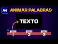 Animar PALABRAS con MARCADORES en After Effects