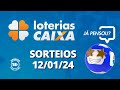 Loterias CAIXA: Quina, Dupla Sena, Lotofácil e mais 12/01/2024