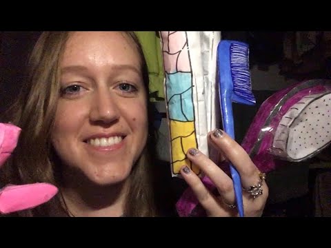 Styling your hair with paper squishies 🪮💖💙💛 Lofi asmr 