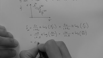 Time rate of consolidation example: average degree of consolidation and settlement.