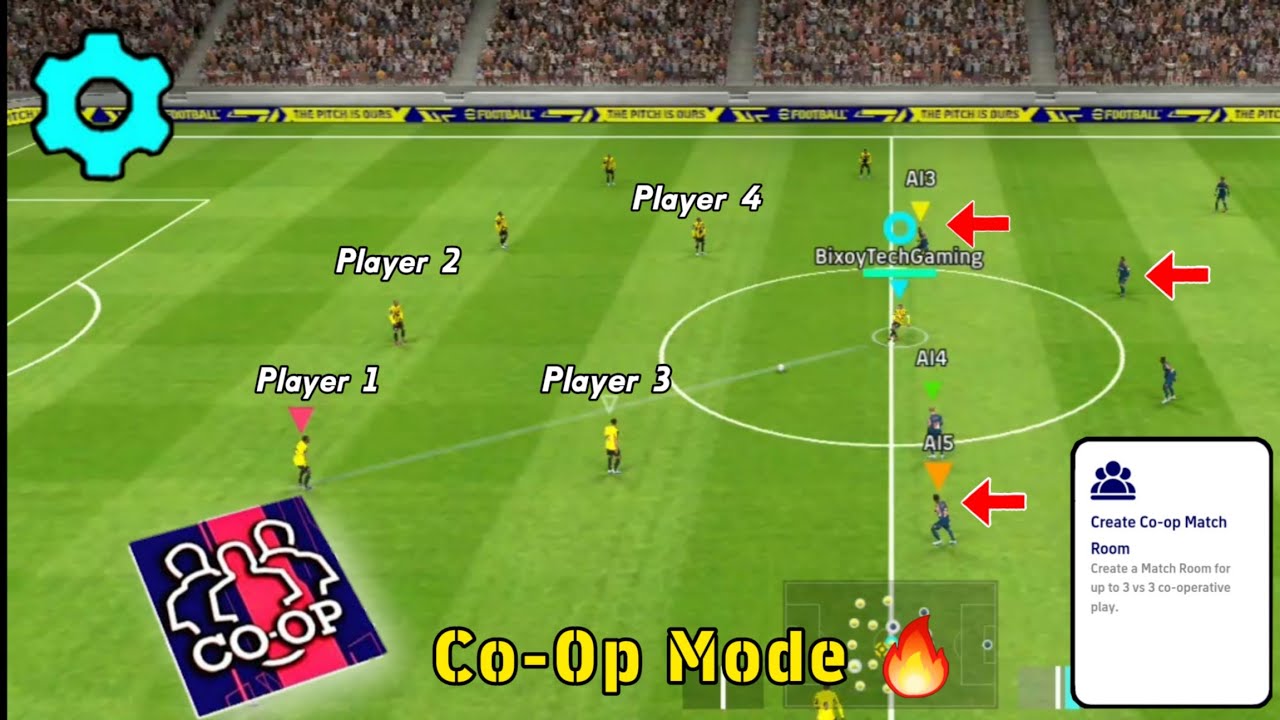 How to play Co Op mode in efootball 2023 Mobile Co op mode 3v3