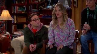 Pennny cut out of NCIS, leonard tries to comfort her (TBBT 7x12 - The Hesitation Ramification)