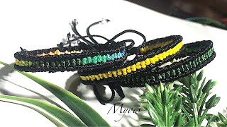 MACRAME BRACELET | SIMPLE BRACELET FROM BASIC KNOTS | USE SCRAP THREAD | FOR BEGINNER | MYOW 244