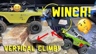 Scx24 Winch Test! // Quick run test and how to install winch for mini crawlers!//