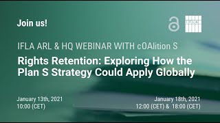 Rights Retention: Exploring How the Plan S Strategy Could Apply Globally (Asia-Oceania)