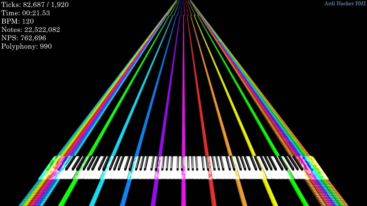 [Black MIDI] HAHA song ultimate mega merge | 22.32 billion notes