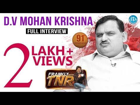 DV Mohan Krishna Full Interview | Frankly With TNR #91  Talking Movies With iDream #621