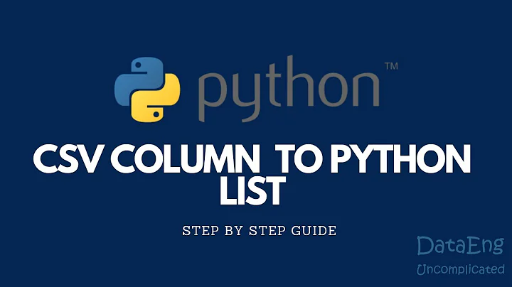 CSV Column To Python List