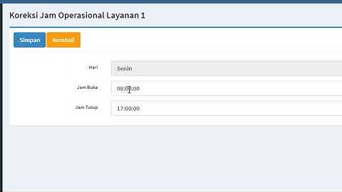 Setting Jam Layanan Pada Inlislite