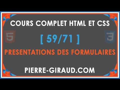 COMPLETE HTML AND CSS COURSE 59 71 Presentation Of Forms