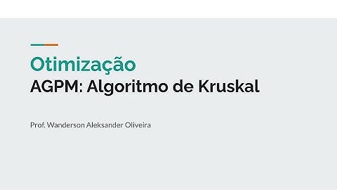 Árvores geradoras de peso mínimo: Algoritmo de Kruskal