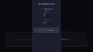 Text Blocks in Java