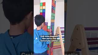 Did you know the corners of your wall may be magnetic # #openendedplay #magnetictiles