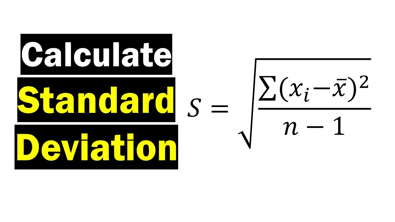 artillería Oficial contar hasta How To Calculate The Standard Deviation - Clearly Explained! - YouTube