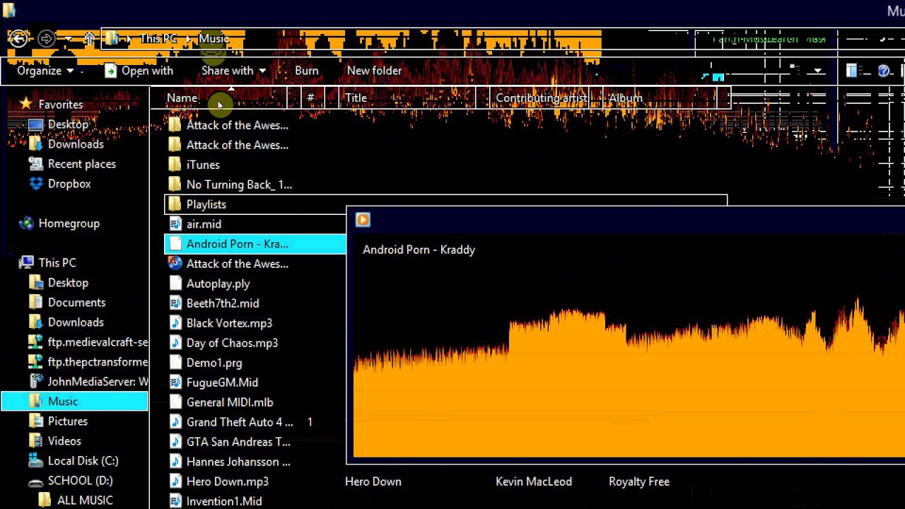 Windows Easter Egg/Glitch Windows Media Player can play audio files