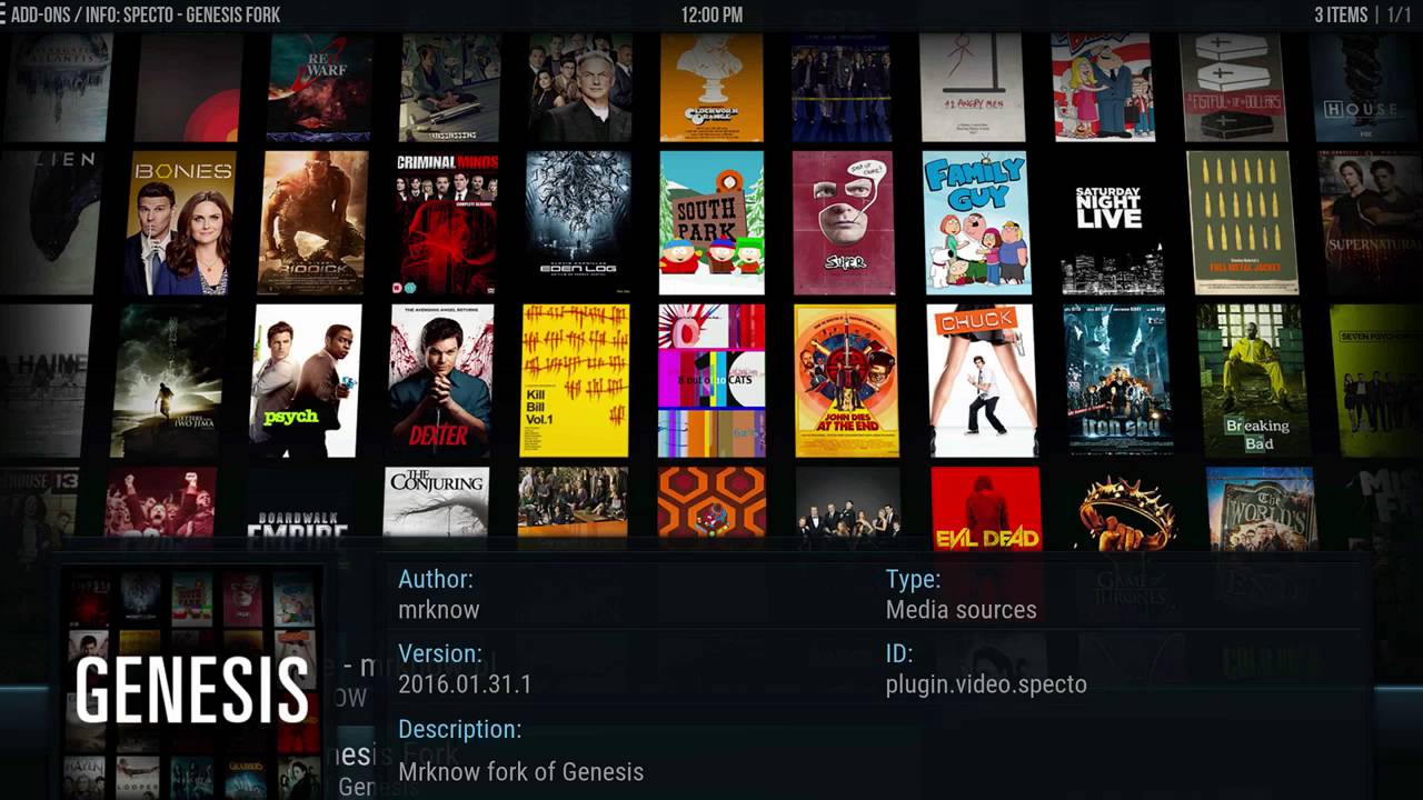 Specto Genesis Fork Addon for Kodi