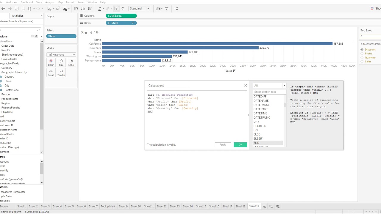 Using Parameters to Dynamically Change Measures in Tableau - YouTube