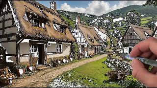 Life in a Medieval Village: A Glimpse into the Past 🌾⚒️ | My Wonderful Painting