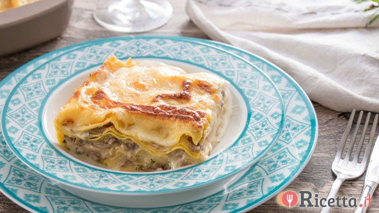 Lasagne funghi e salsiccia Ricetta.it YouTube
