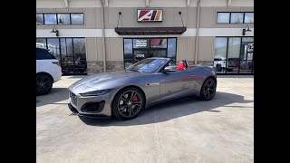 2021 Jaguar F-Type R in Eigler Gray over Mars Red Leather Interior