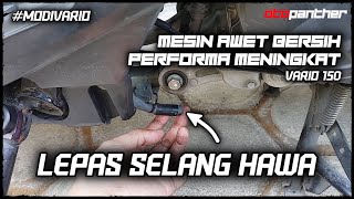TUTORIAL ON REMOVING THE AIR HOSE OF A VARIO MOTORCYCLE TO KEEP THE ENGINE CLEANER & IMPROVE PERF...