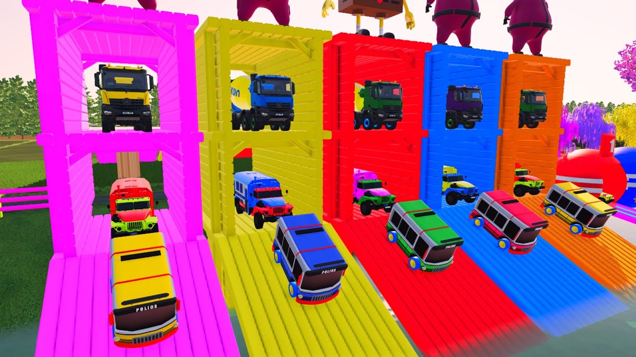 WOW! CUTE MIXER TRUCK PLAYS WITH COLORS 🚚🎨 | HAPPY CEMENT TRUCK FOR KIDS