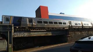Long Island Railroad M9s Passenger Train at Nostrand Avenue 
