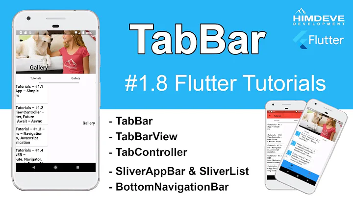 FLUTTER Tutorial - TAB BAR - The Complete Flutter Beginner’s Course | #08