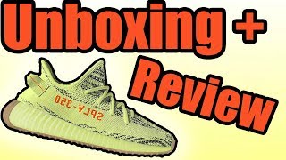 Frozen Yellow Yeezy Boost 350 V2 Unboxing Yebra Yeezy Review