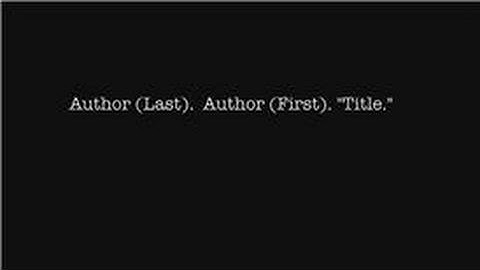 Research Papers : How to Cite a Magazine Article in MLA Format