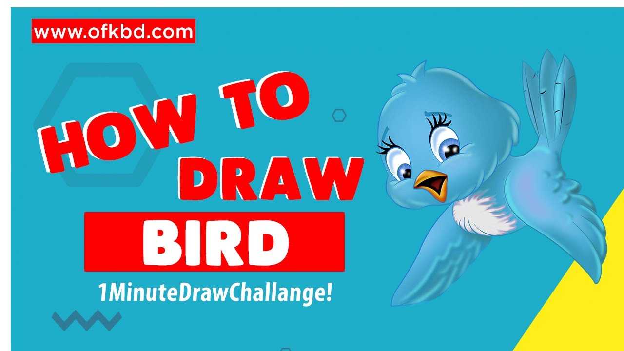 How To Draw a Bird Using HandShape। কিভাবে পাখি আঁকতে হয় - YouTube