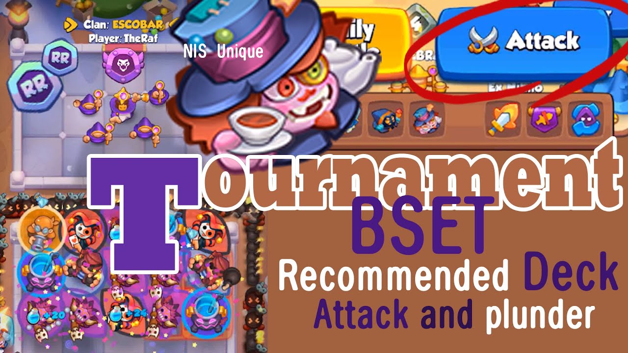 Clan Tournament Attack and Plunder BEST DECK 3 - Rush Royale Tournament