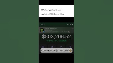 POV: You skipped brunch while your bots got 100X Gems on Solana