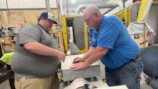 Sandblasting prep for Gravestones