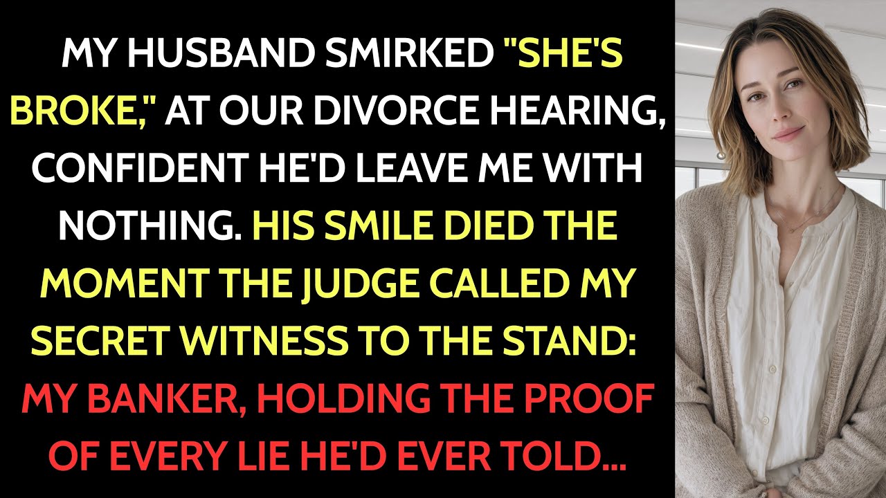 At Our Divorce Hearing, My Husband Said “She’s Broke”—Then My Banker Took the Stand...