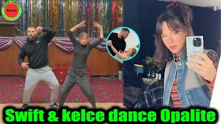 Download Lagu Taylor Swift \u0026 Fiancé Travis Kelce enthusiastically dance to 'Opalite' in behind-the-scenes video MP3
