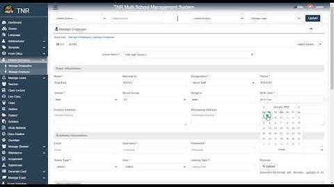 3 - Human Resource (HR) Module - Multi Branch - School Management System