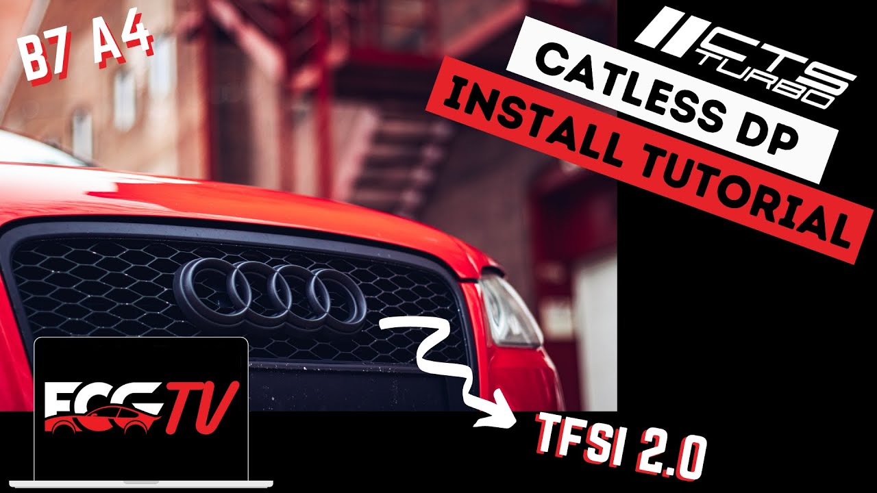 B7 Audi A4 - Catless Downpipe Install Tutorial - YouTube