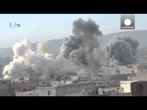 Vidéo amateur : premières images des barils de TNT largués sur les zones rebelles en Syrie