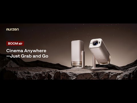 NEW Aurzen BOOM air Smart Projector Unveiled! | Google TV, Dolby Sound & ToF Autofocus